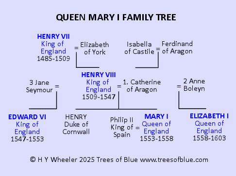 Queen Mary I Family Tree